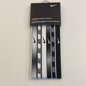 Nike Black & White Printed Headbands - 6 Pack